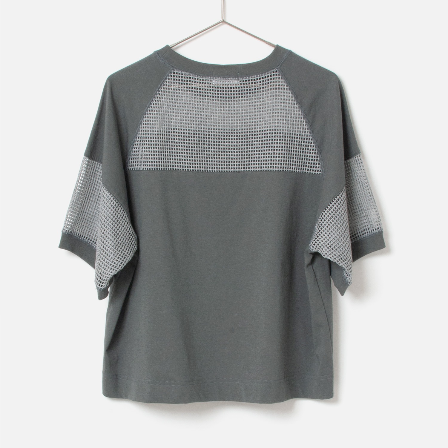 [RaPPELER] Mesh Switching Cut and Sew_Charcoal gray(81)