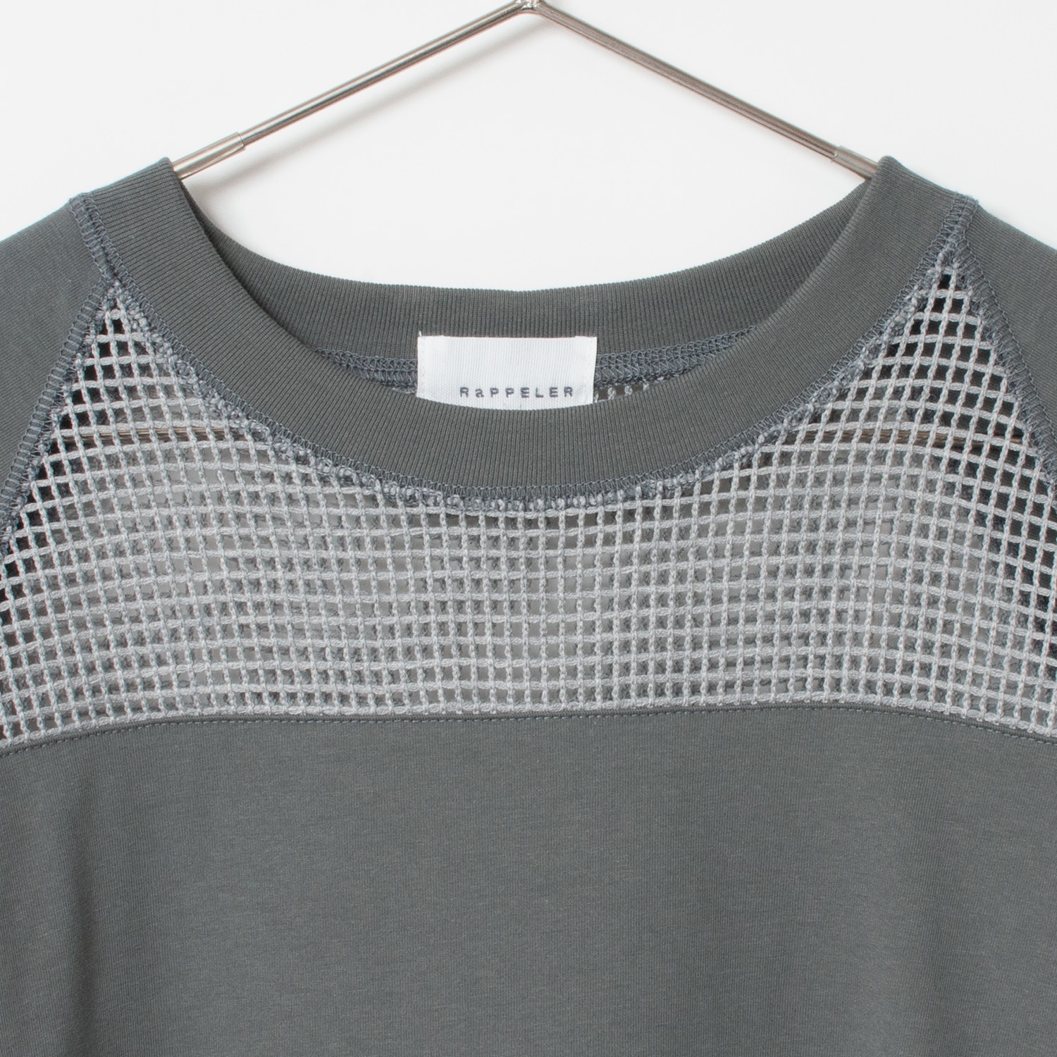 [RaPPELER] Mesh Switching Cut and Sew_Charcoal gray(81)