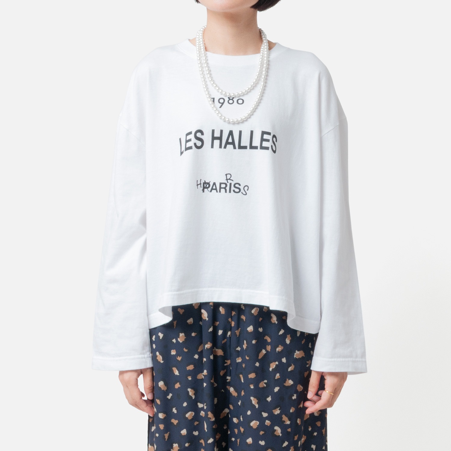 [le ciel de HARRISS] Cut-off Long-sleeved T-shirt