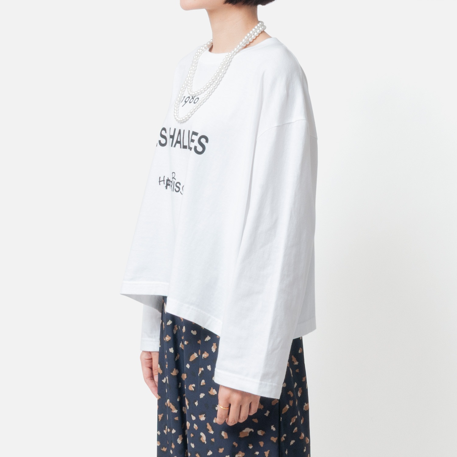 [le ciel de HARRISS] Cut-off Long-sleeved T-shirt