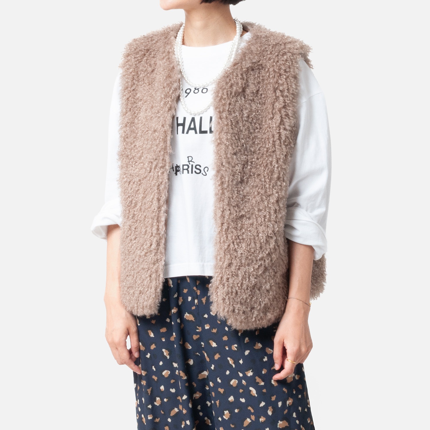 [le ciel de HARRISS] Cut-off Long-sleeved T-shirt