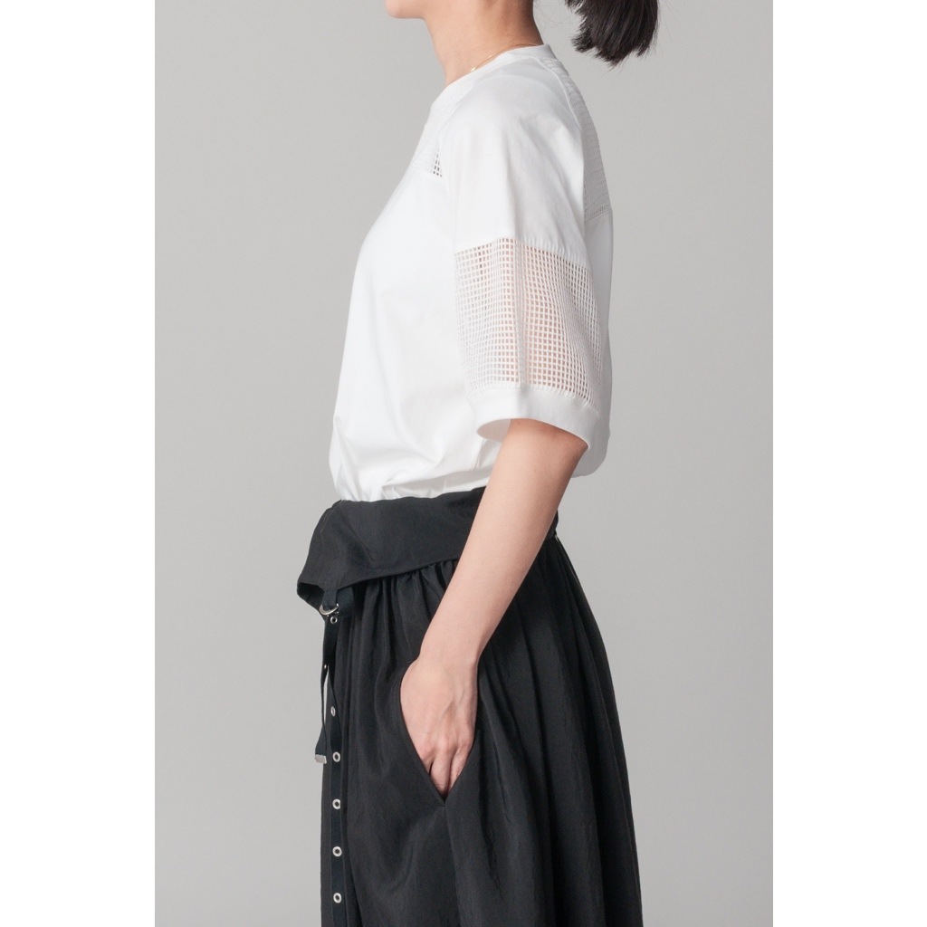 [RaPPELER] Mesh Switching Cut and Sew_White(01)