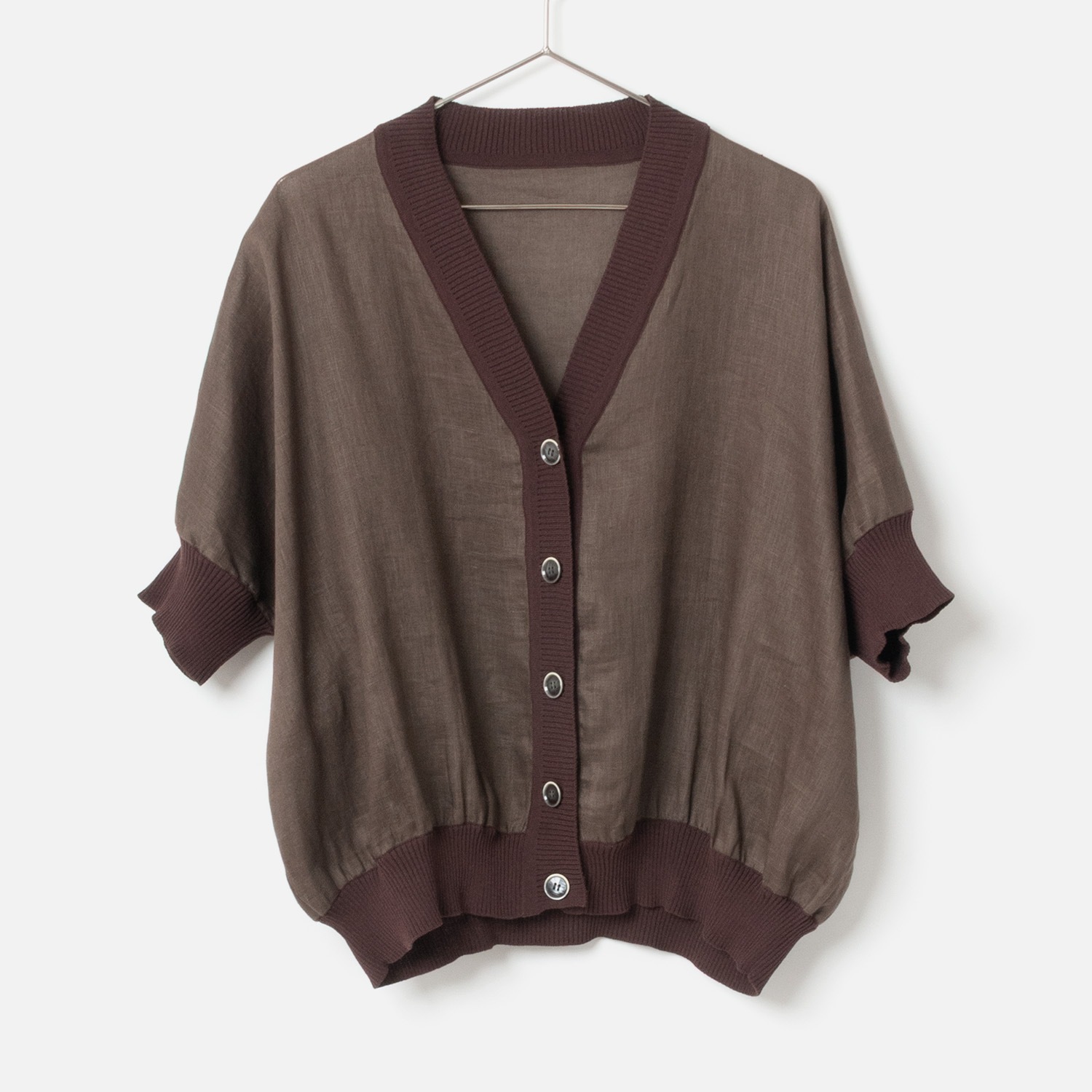 [le ciel de HARRISS] Linen Shirt Cardigan