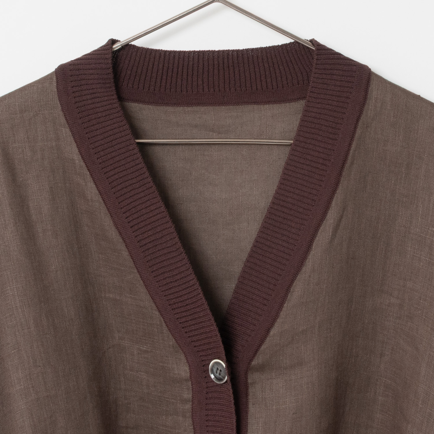 [le ciel de HARRISS] Linen Shirt Cardigan