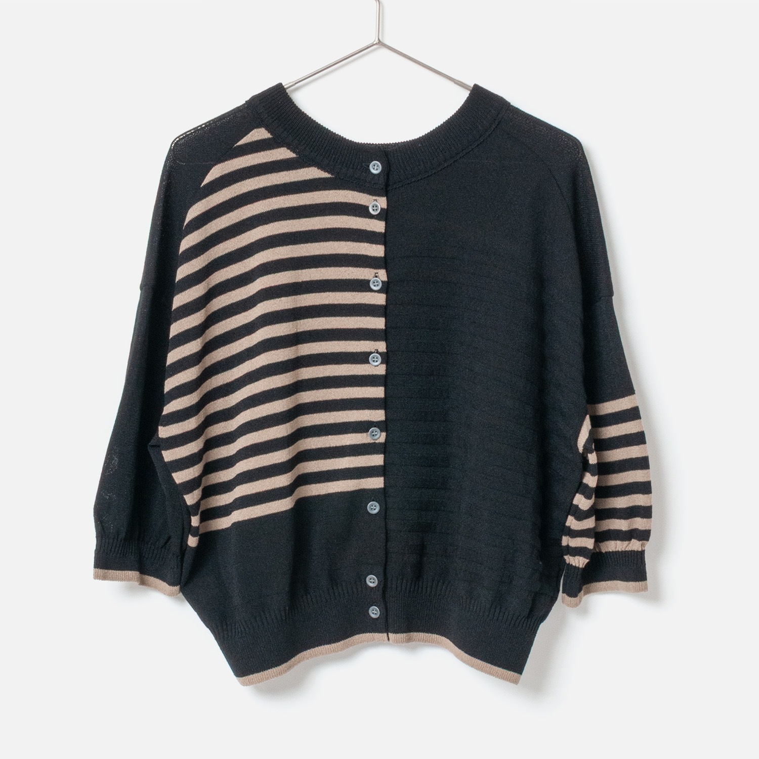 [RaPPELER] 2way Striped Knit_Brown(71)