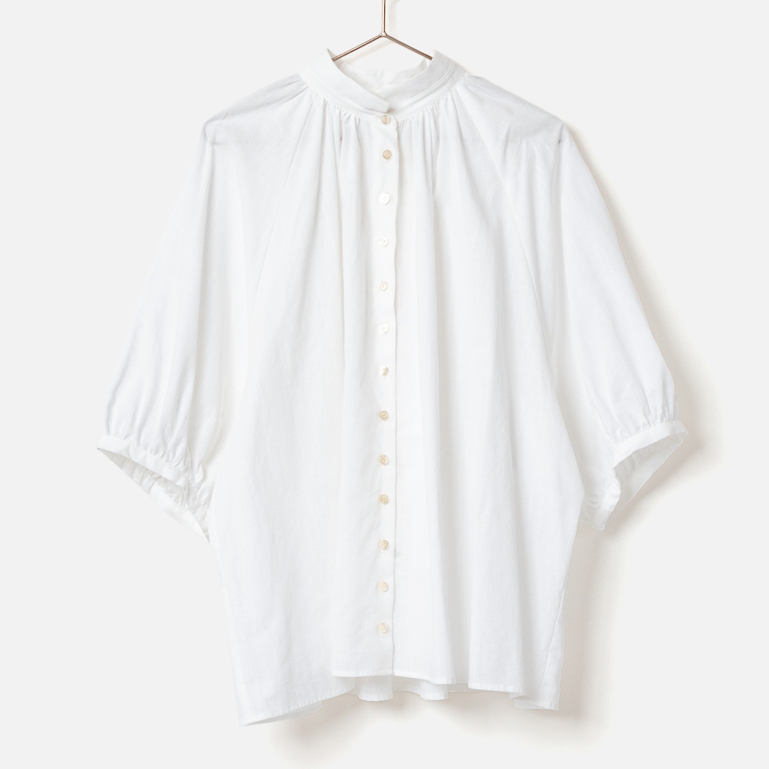 [le ciel de HARRISS] Volume Sleeve Mini Collar Shirt