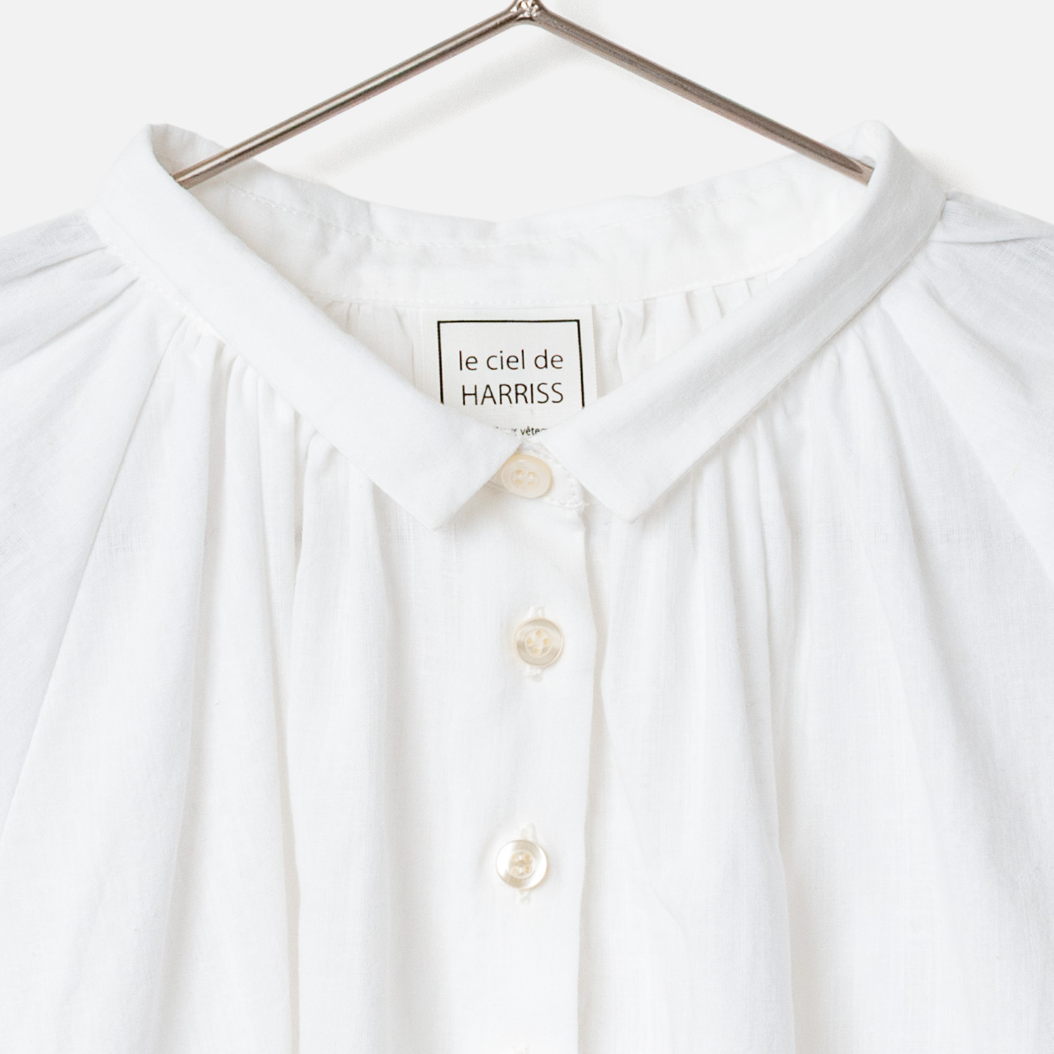 [le ciel de HARRISS] Volume Sleeve Mini Collar Shirt