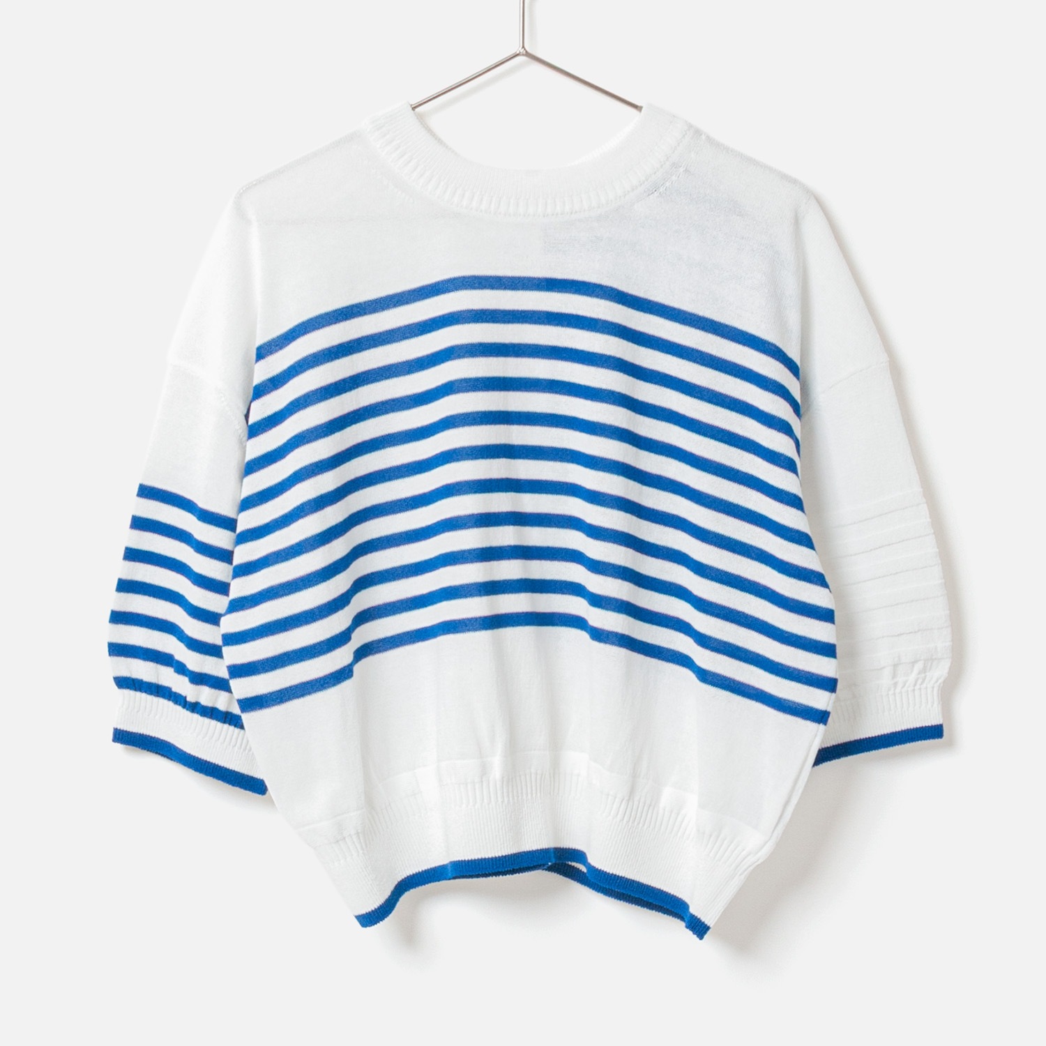 [RaPPELER] 2way Striped Knit_Sax blue(52)