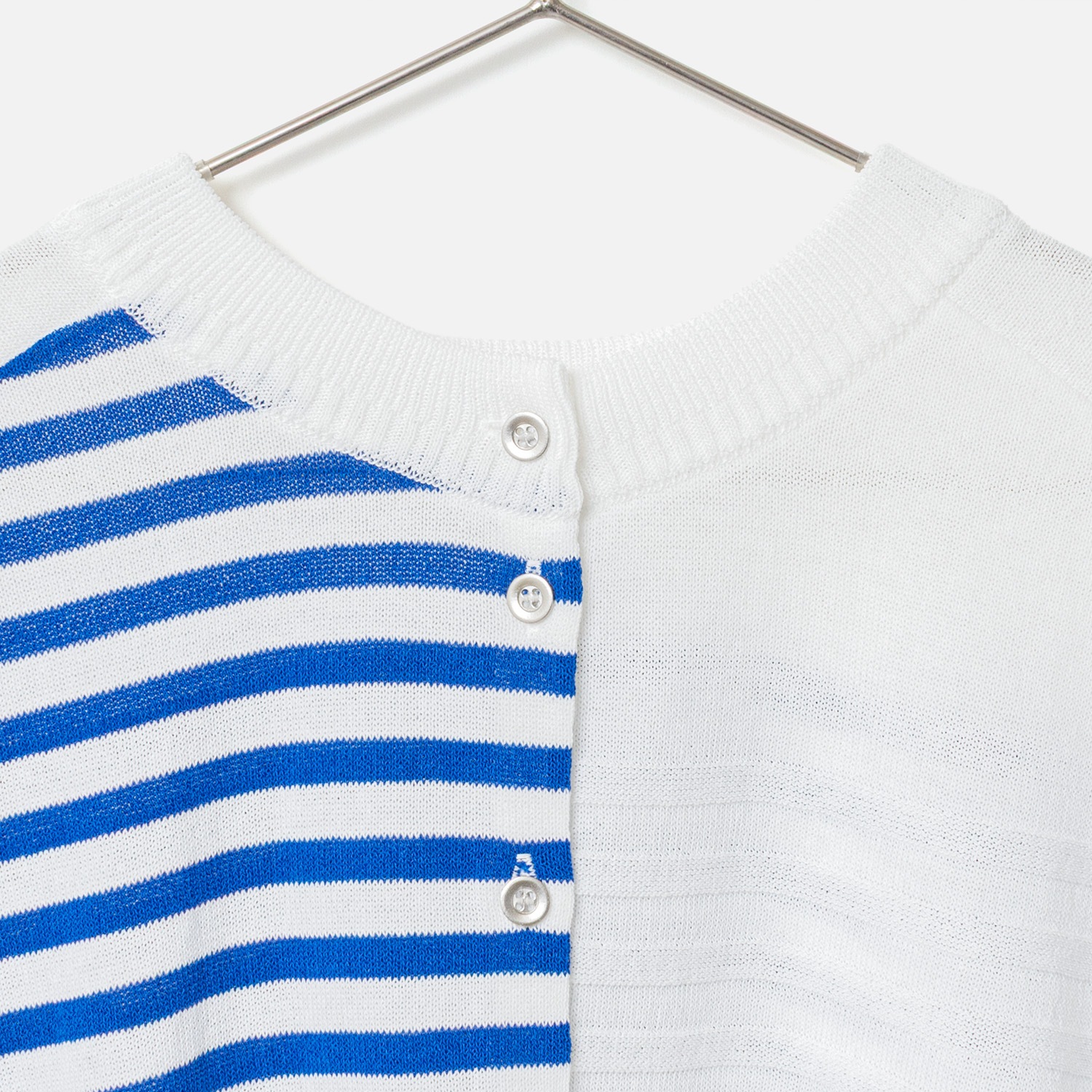 [RaPPELER] 2way Striped Knit_Sax blue(52)