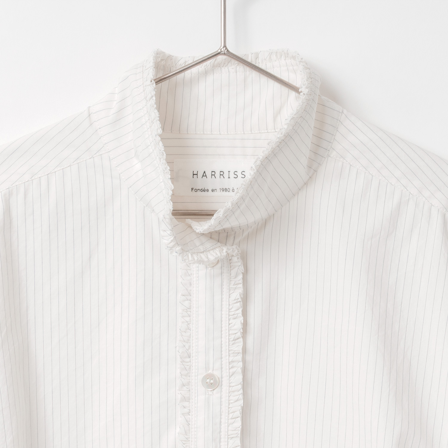 [Harriss] Gathered ruffle shirt