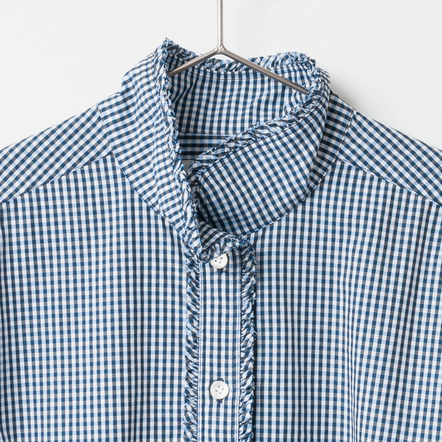 [Harriss] Gathered ruffle shirt