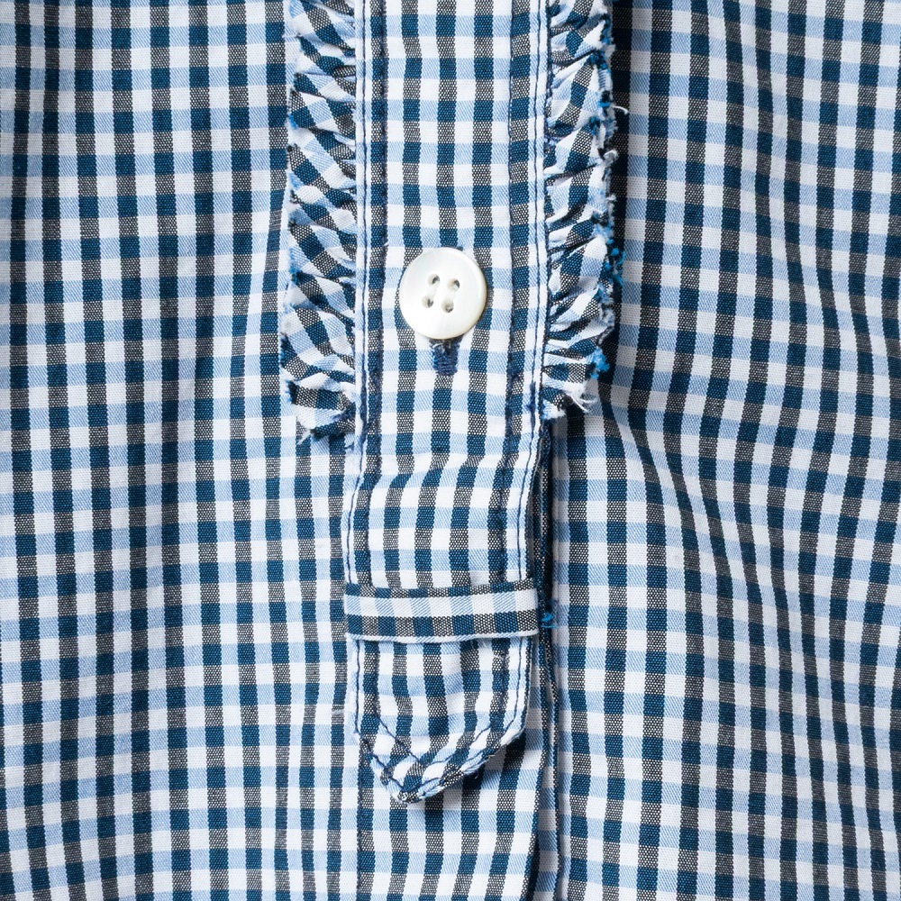 [Harriss] Gathered ruffle shirt