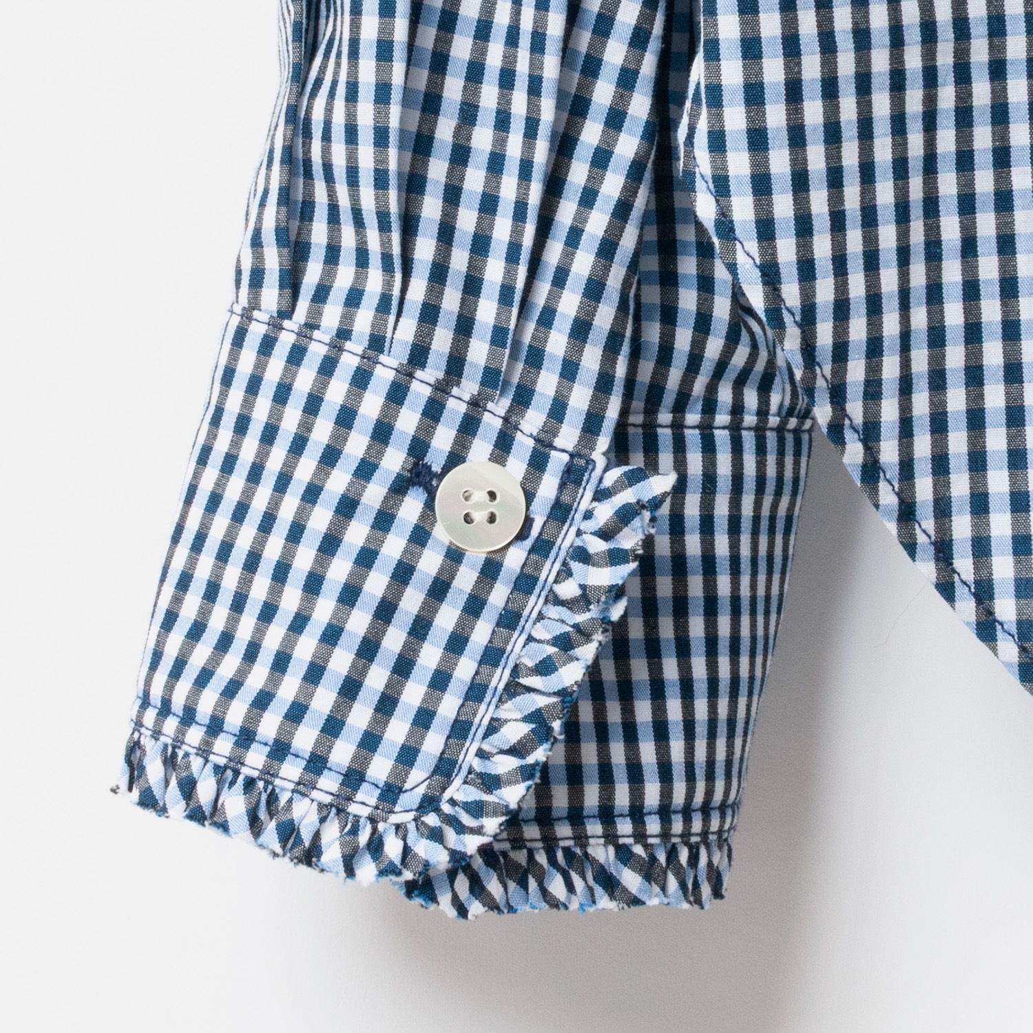 [Harriss] Gathered ruffle shirt