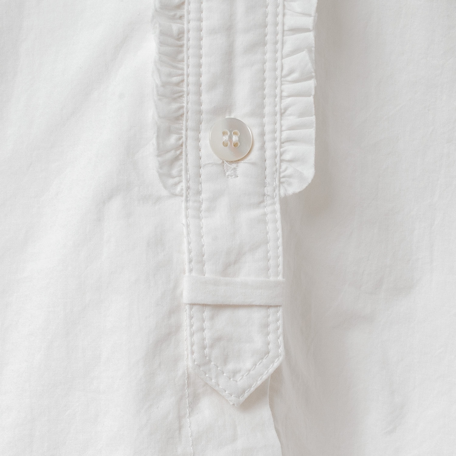 [Harriss] Gathered ruffle shirt