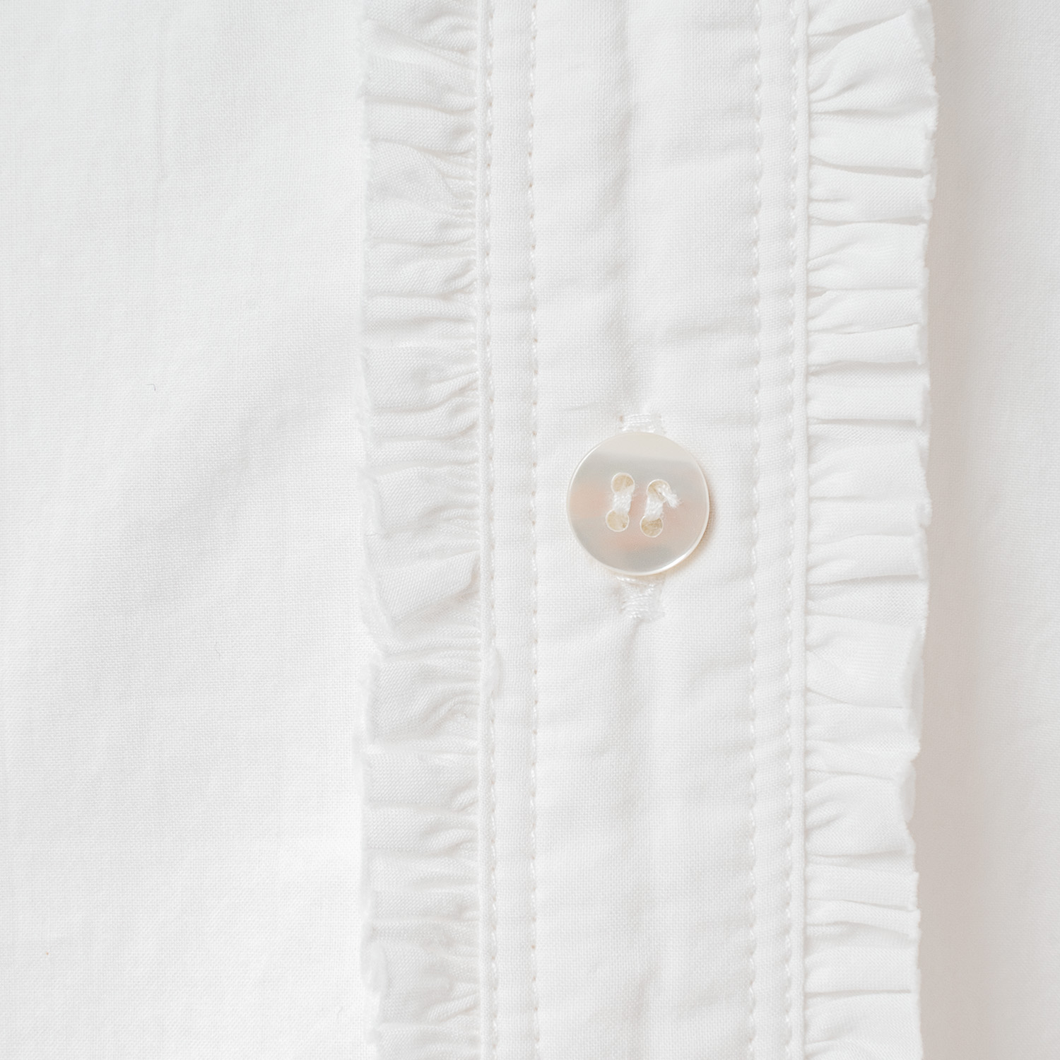 [Harriss] Gathered ruffle shirt