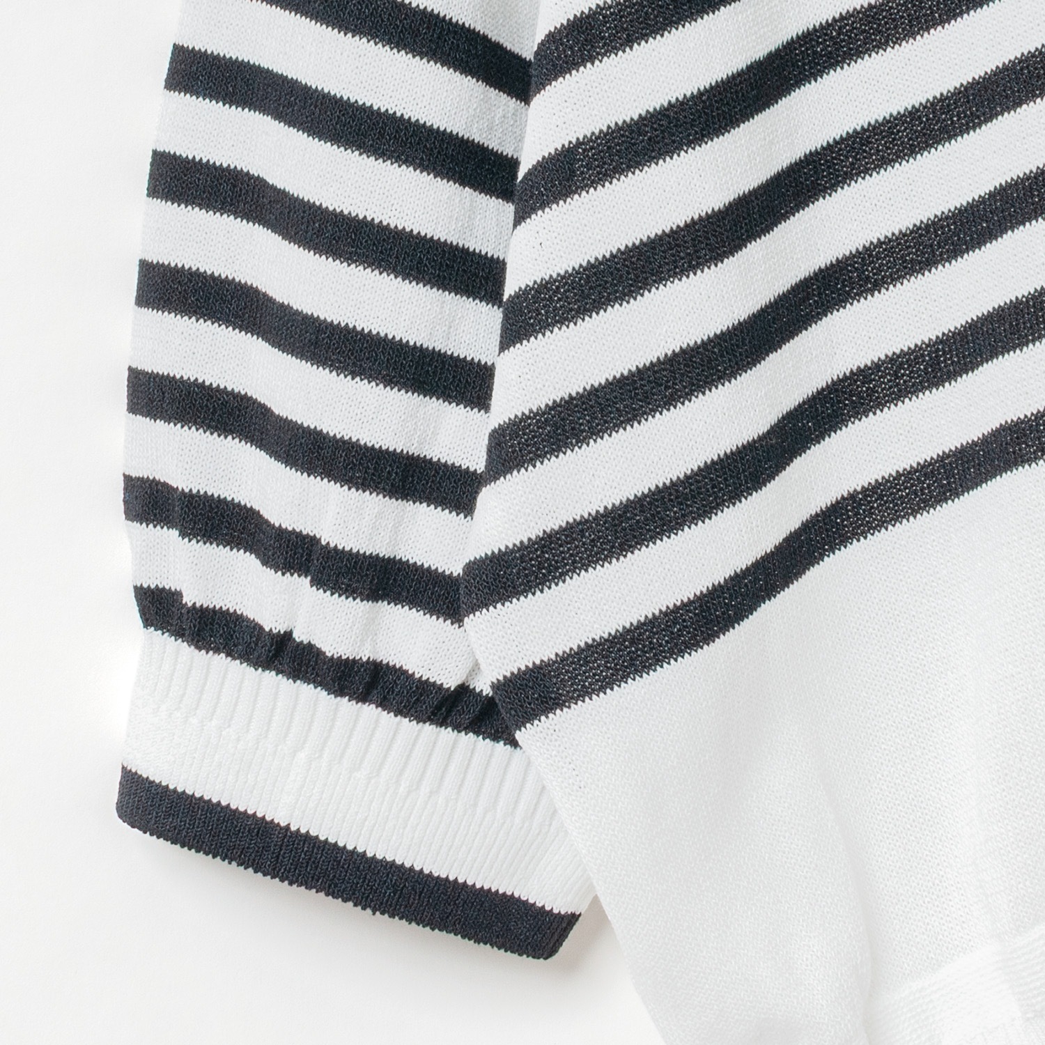 [RaPPELER] 2way Striped Knit_Black(80)