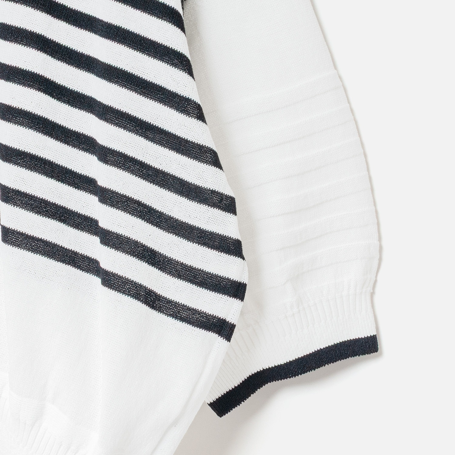 [RaPPELER] 2way Striped Knit_Black(80)