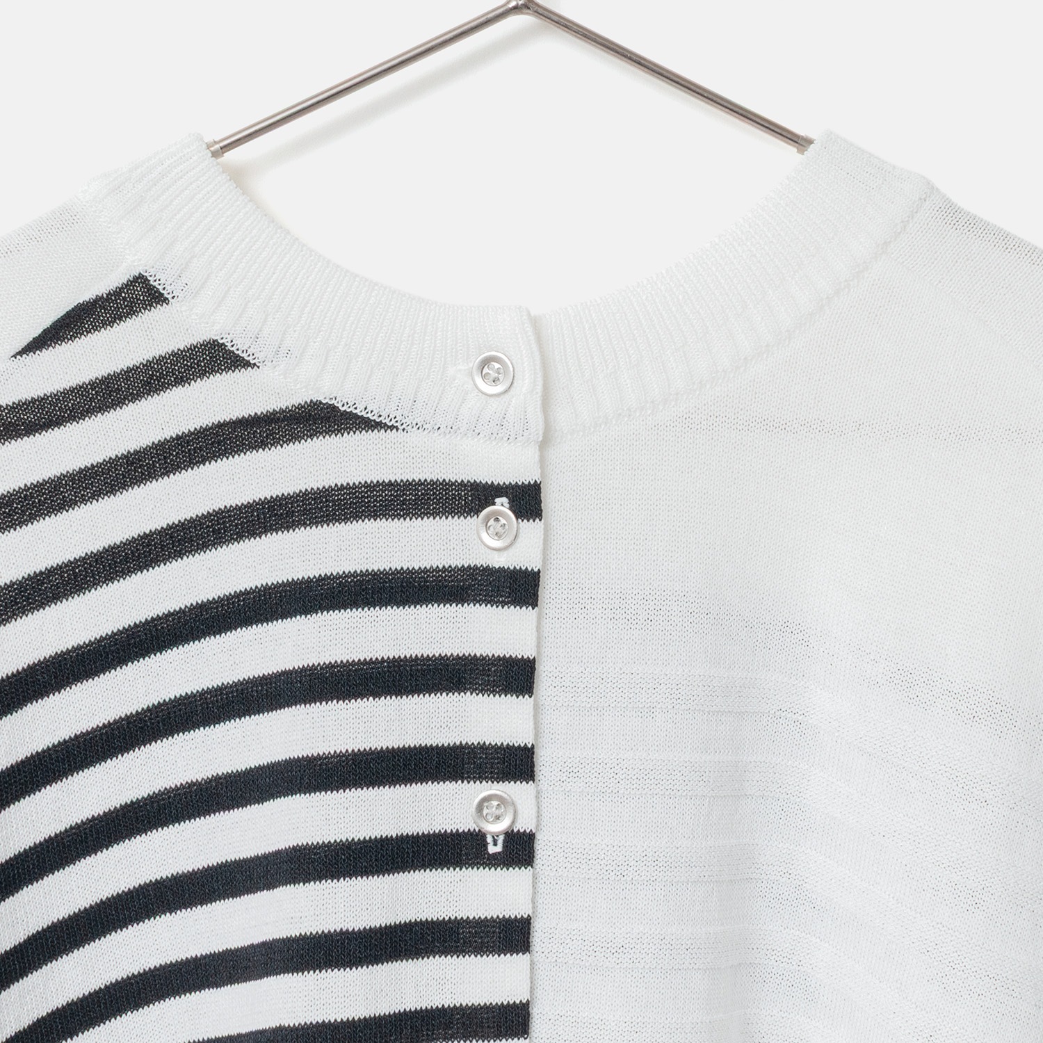 [RaPPELER] 2way Striped Knit_Black(80)