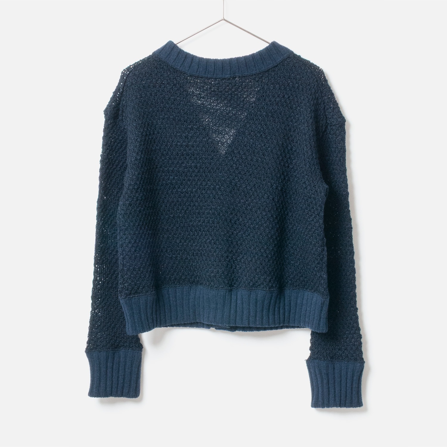 [RaPPELER] Deer slub knit cardigan_Navy blue(50)