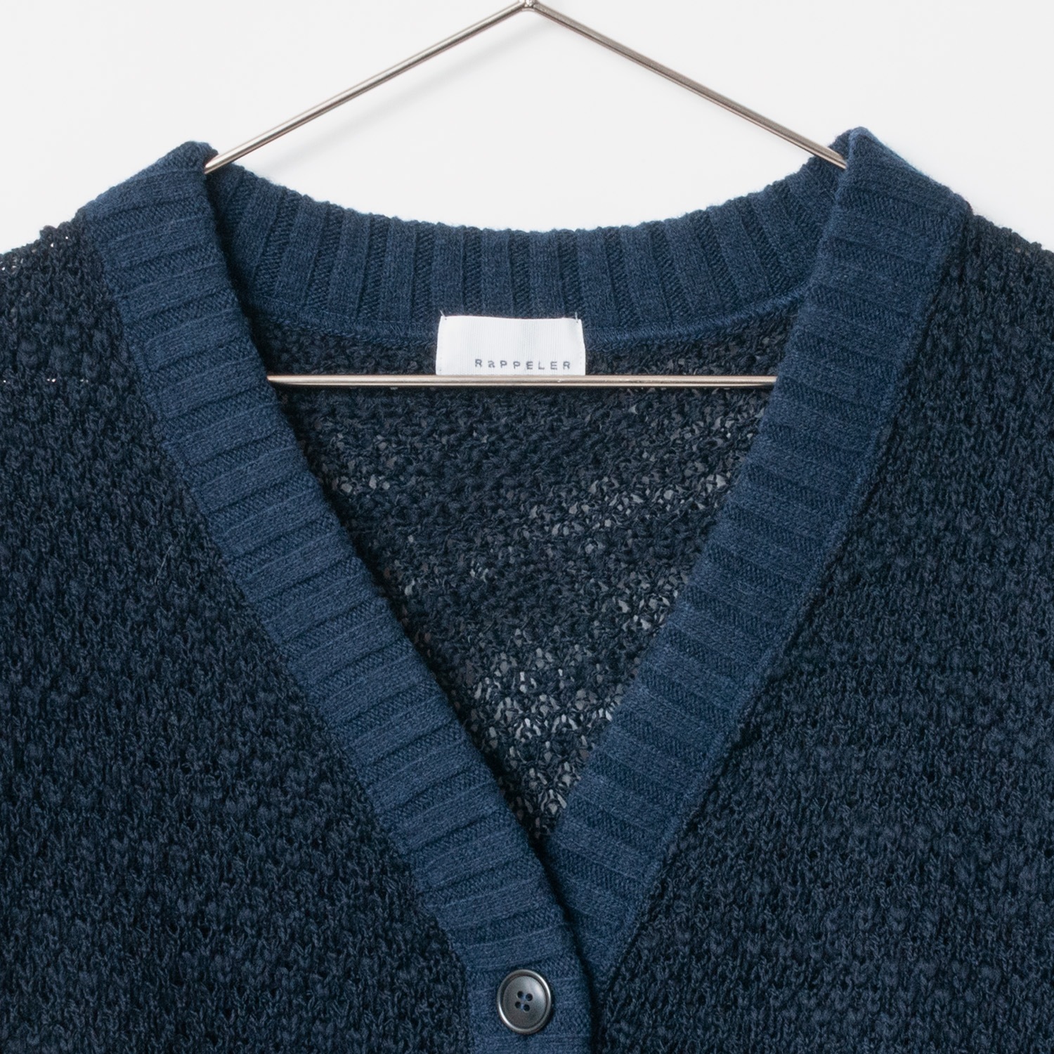 [RaPPELER] Deer slub knit cardigan_Navy blue(50)