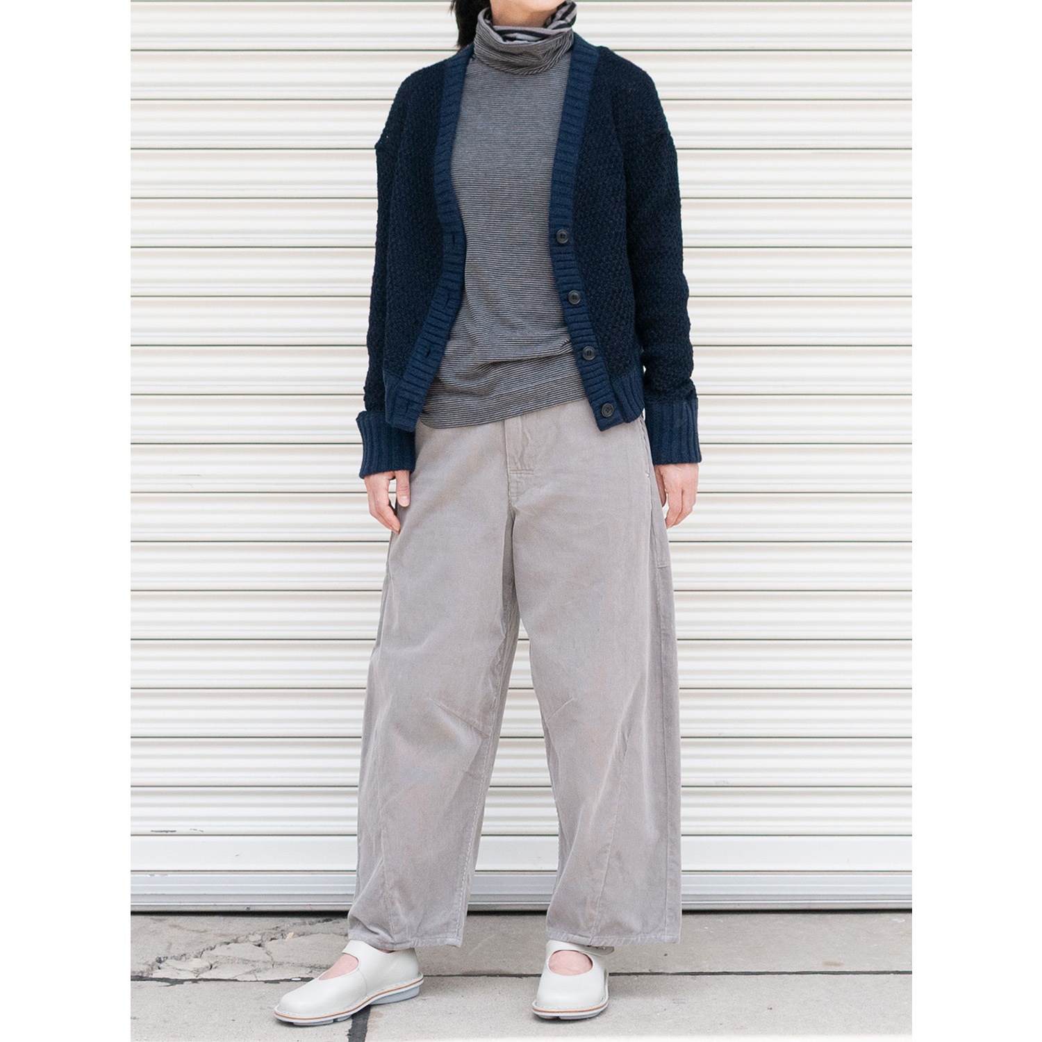 [RaPPELER] Deer slub knit cardigan_Navy blue(50)