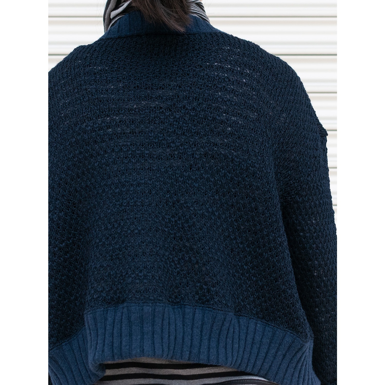 [RaPPELER] Deer slub knit cardigan_Navy blue(50)