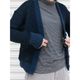 [RaPPELER] Deer slub knit cardigan_Navy blue(50)