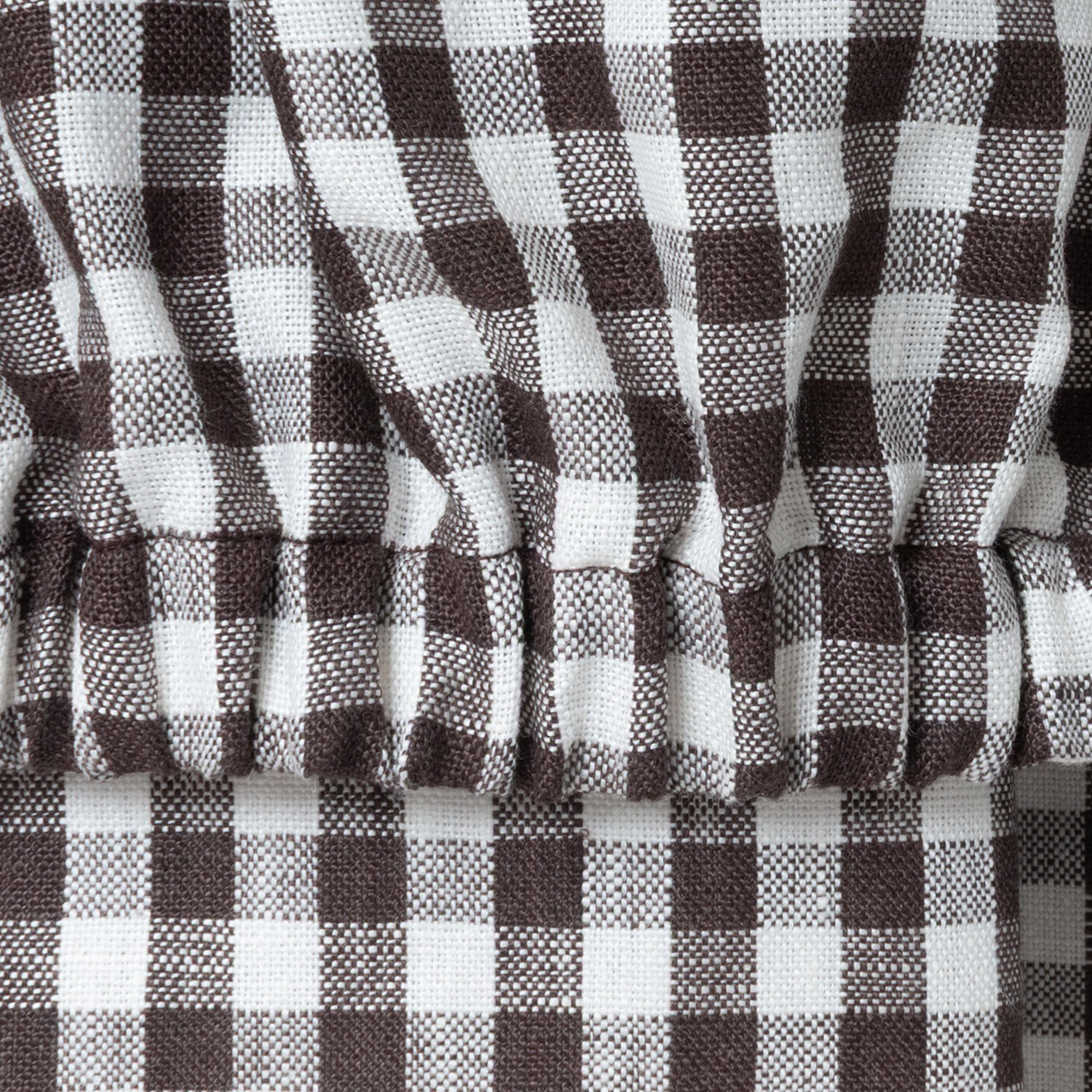 [RaPPELER] Gingham Check Switched Blouse_Brown(71)