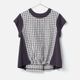 [RaPPELER] Gingham Check Switched Blouse_Brown(71)