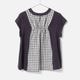 [RaPPELER] Gingham Check Switched Blouse_Brown(71)
