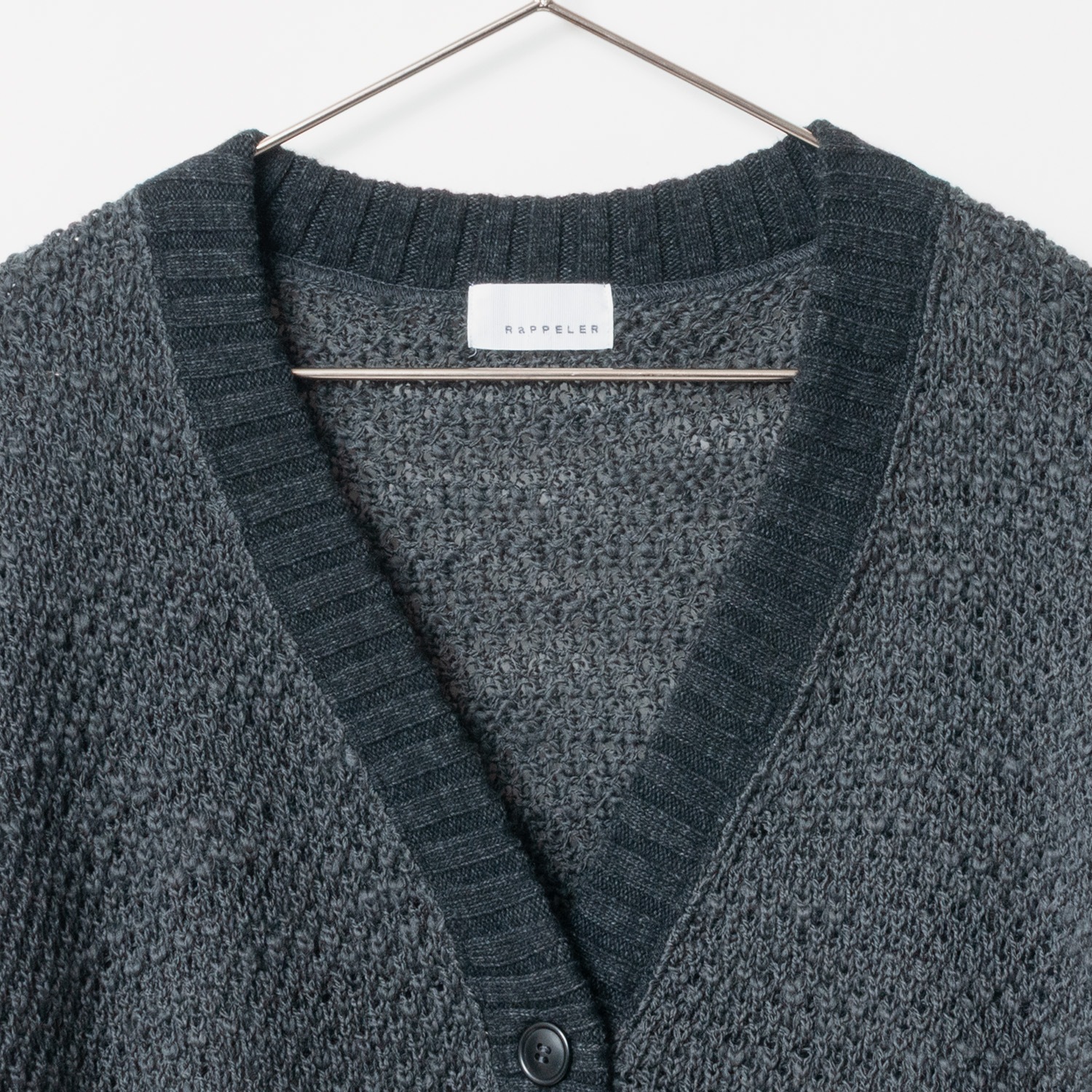 [RaPPELER] Deer slub knit cardigan_Charcoal gray(81)