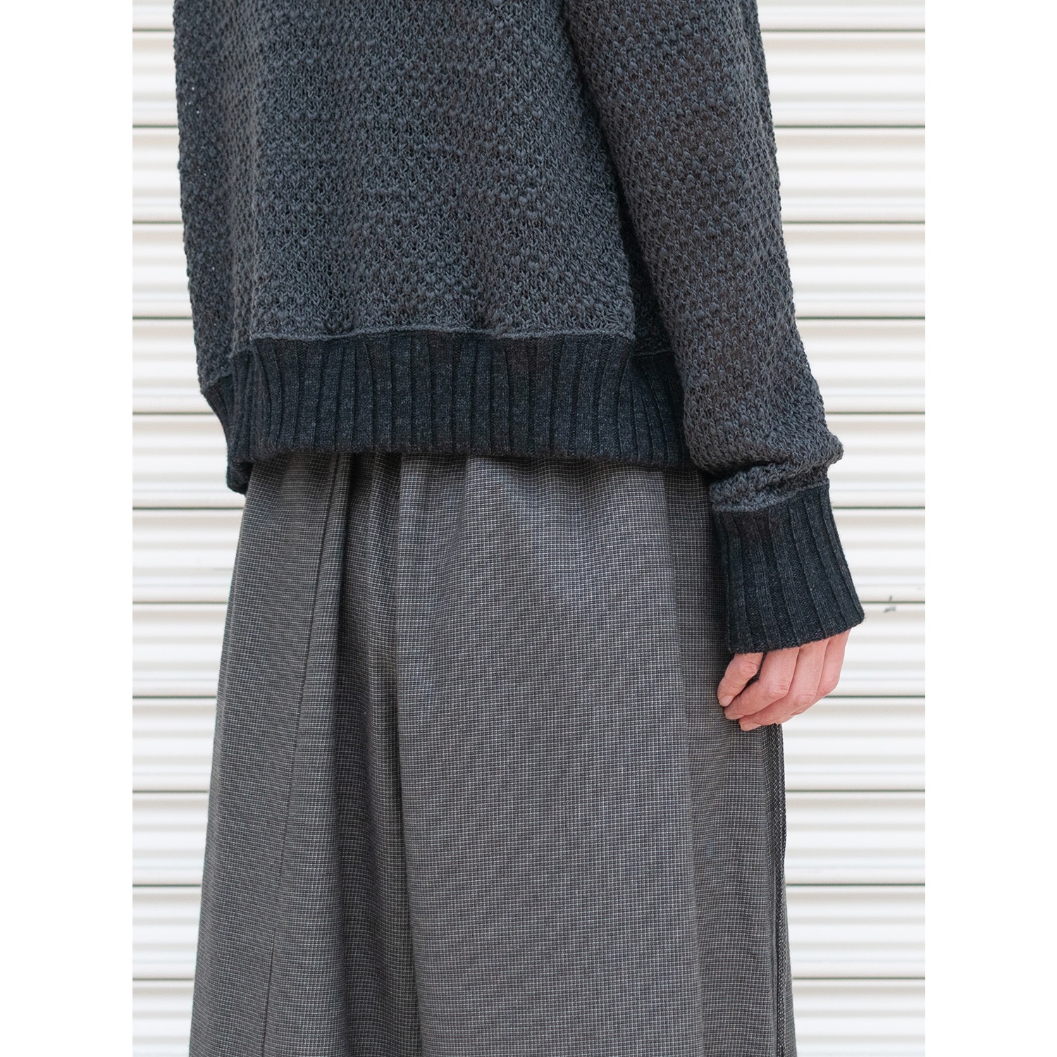 [RaPPELER] Deer slub knit cardigan_Charcoal gray(81)