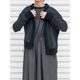 [RaPPELER] Deer slub knit cardigan_Charcoal gray(81)