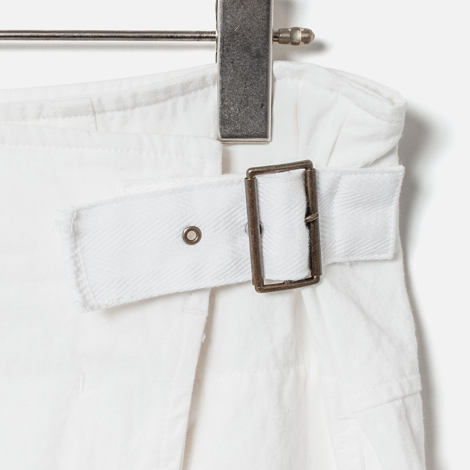 [RaPPELER] Sulfurized Damaged Washed Skirt_White(01)