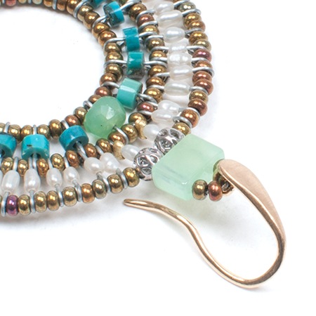 [ziio] O EARRING ( TURQUOISE )