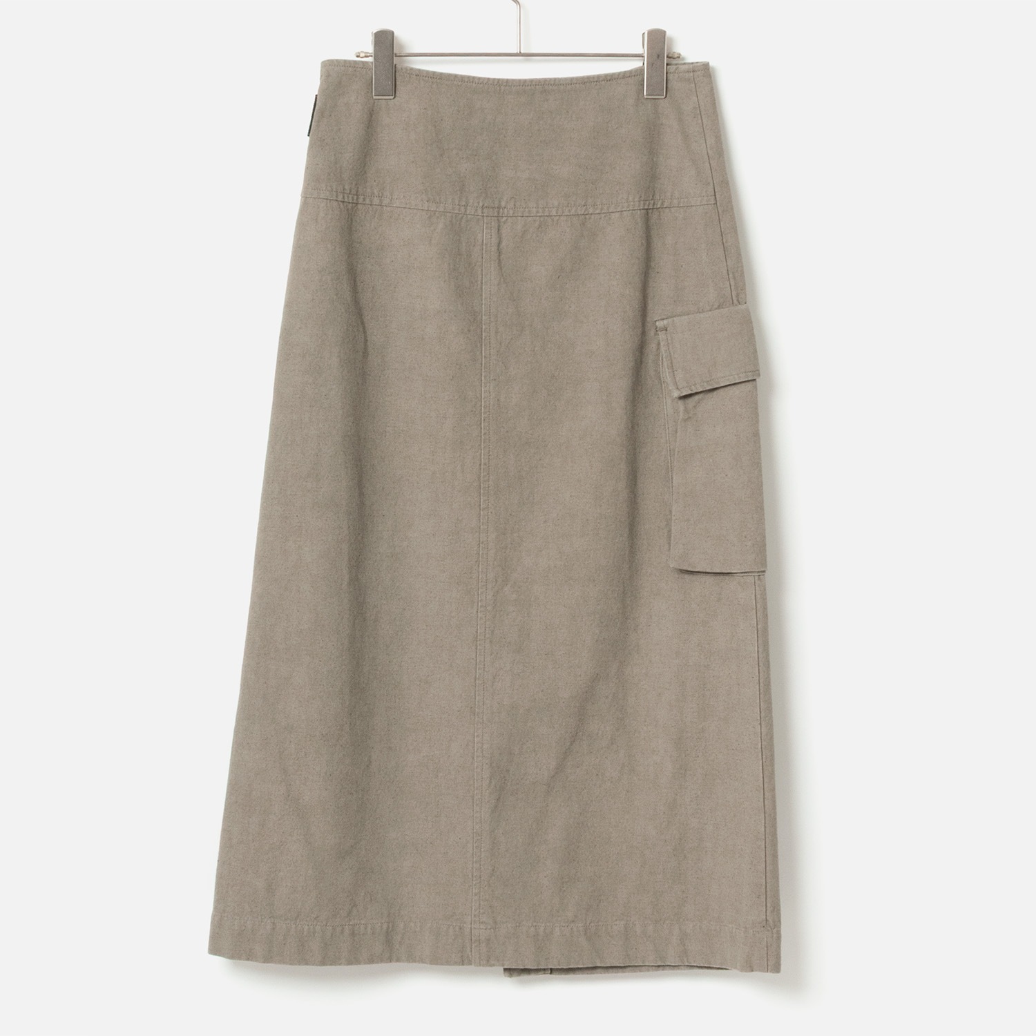 [RaPPELER] Sulfurized Damaged Washed Skirt_Beige(61)