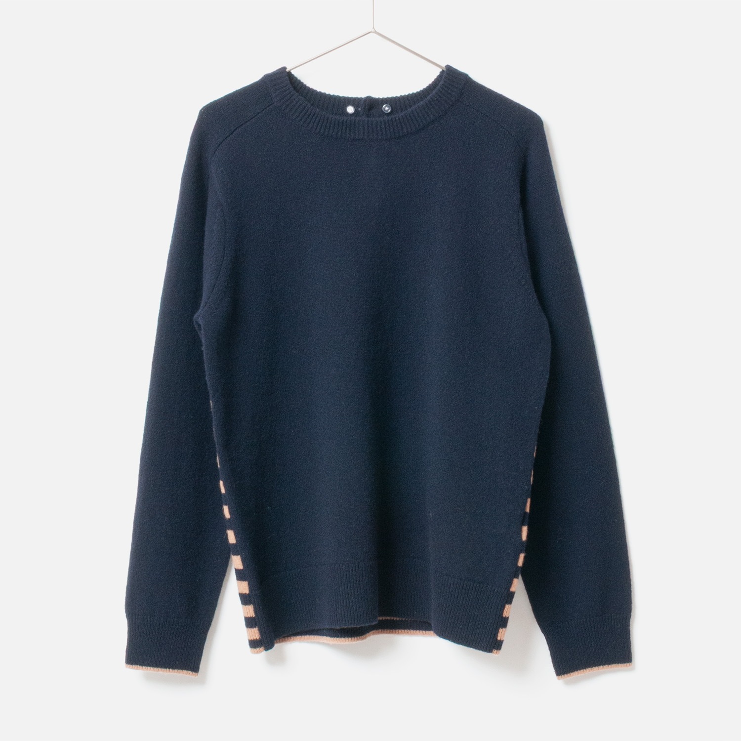 [Harriss] Cotton Ruffle Collared Crew Sweater