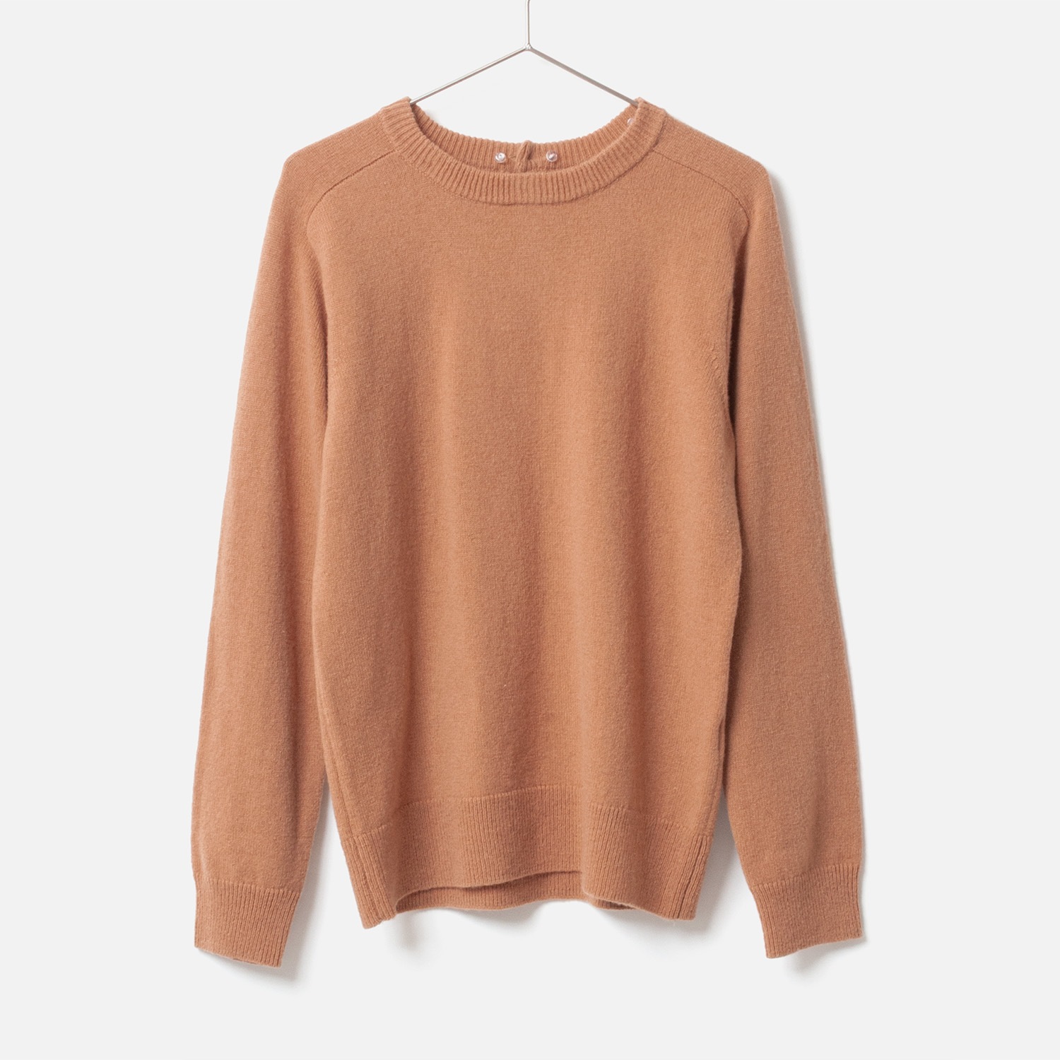 [Harriss] Cotton Ruffle Collared Crew Sweater