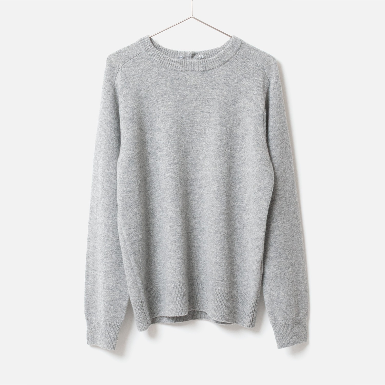 [Harriss] Cotton Ruffle Collared Crew Sweater