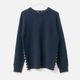 [Harriss] Cotton Ruffle Collared Crew Sweater