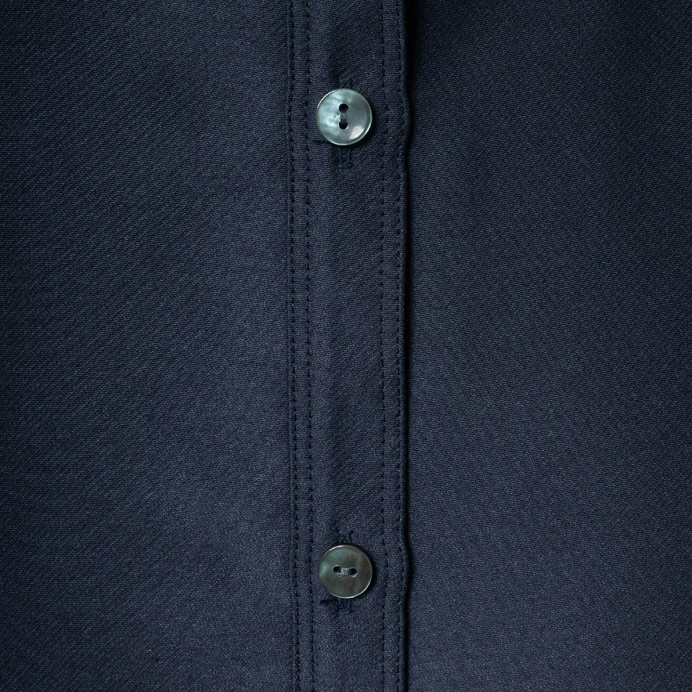 [Harriss] puff-sleeved blouse_Navy blue(50)