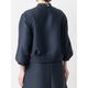 [Harriss] puff-sleeved blouse_Navy blue(50)