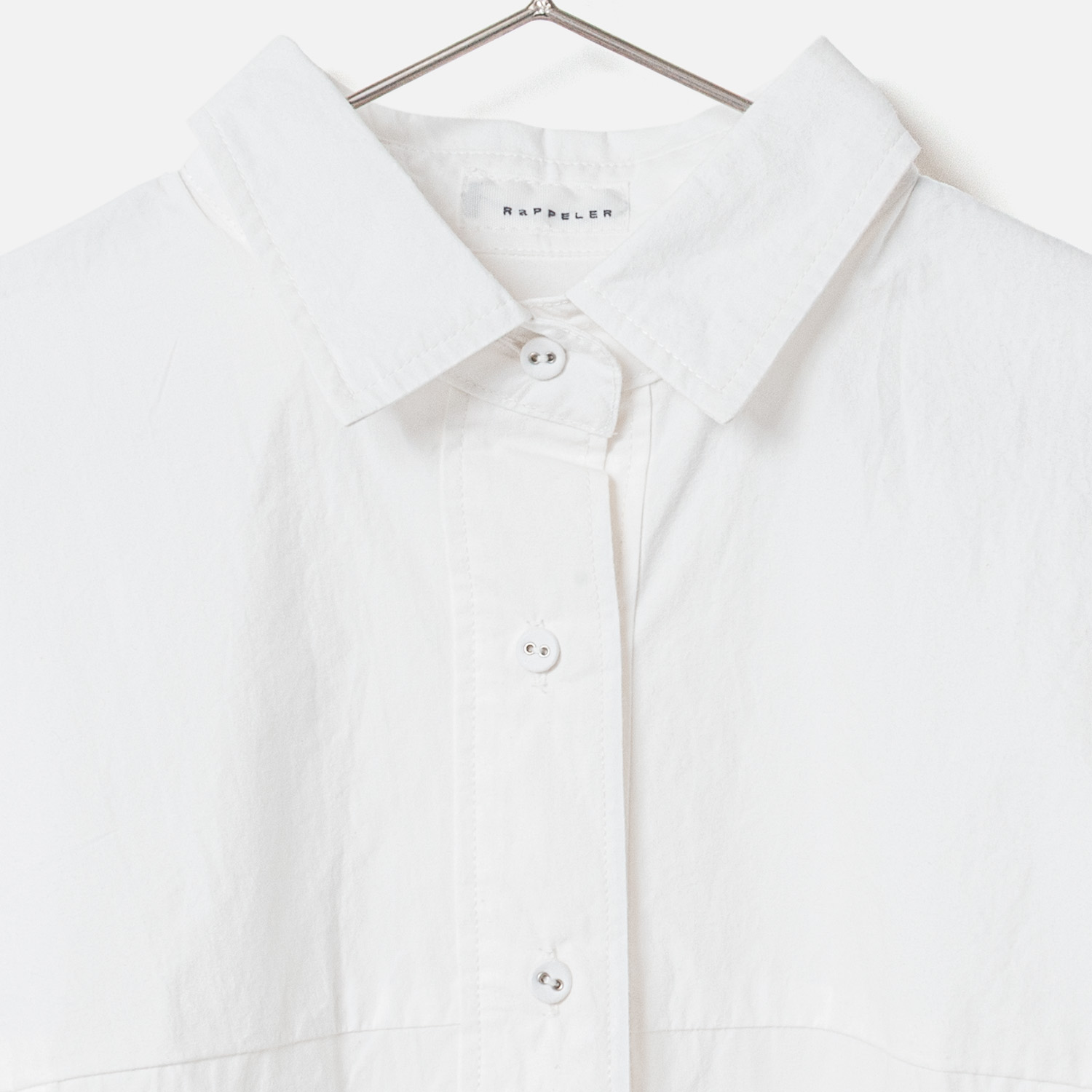 [RaPPELER] Cocoon Silhouette Blouse_White(01)