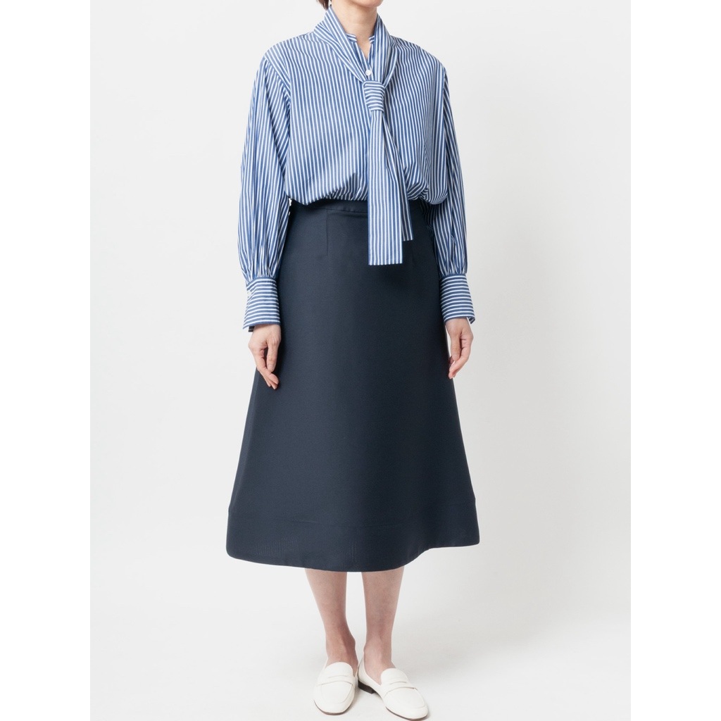 [Harriss] A-line skirt_Navy blue(50)
