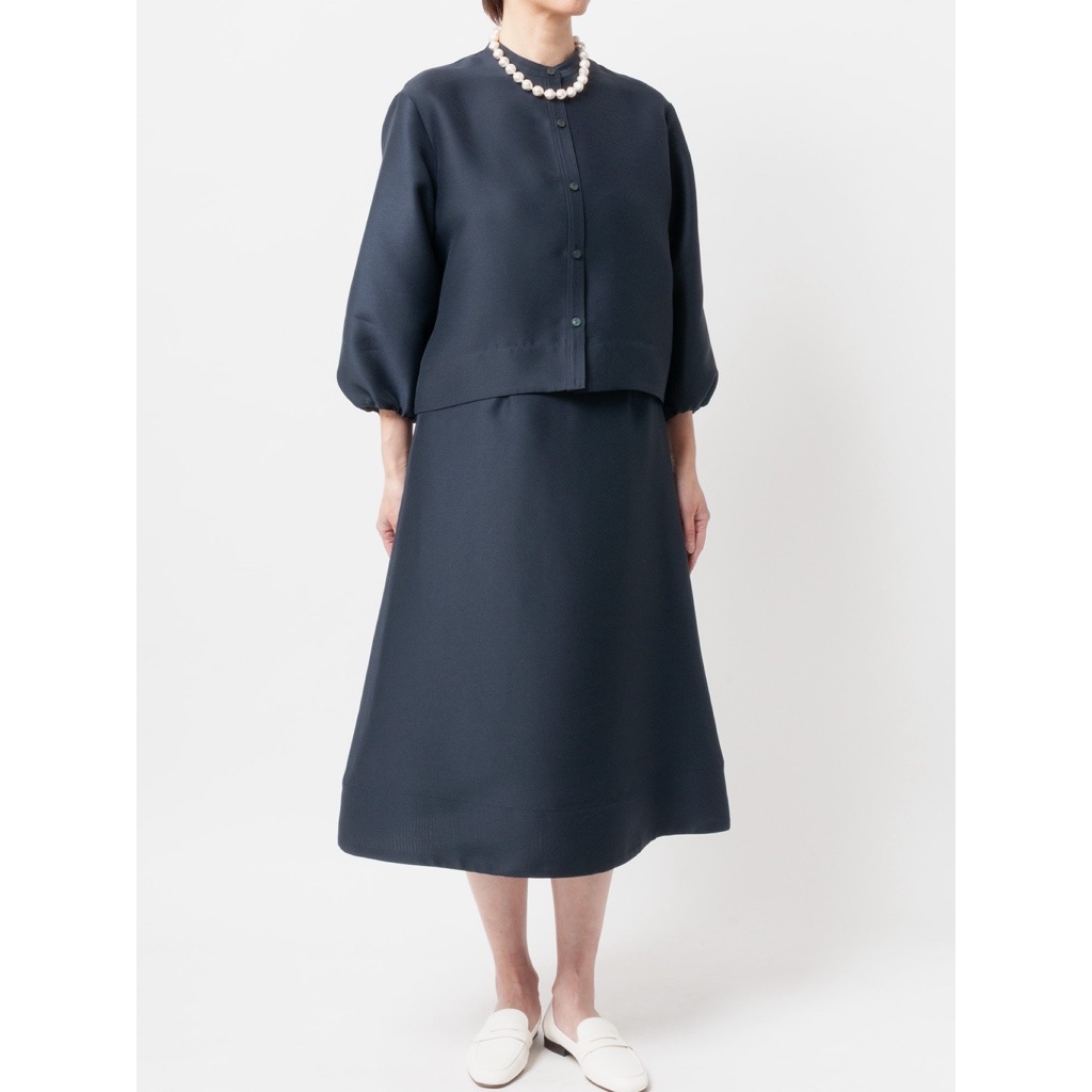 [Harriss] A-line skirt_Navy blue(50)