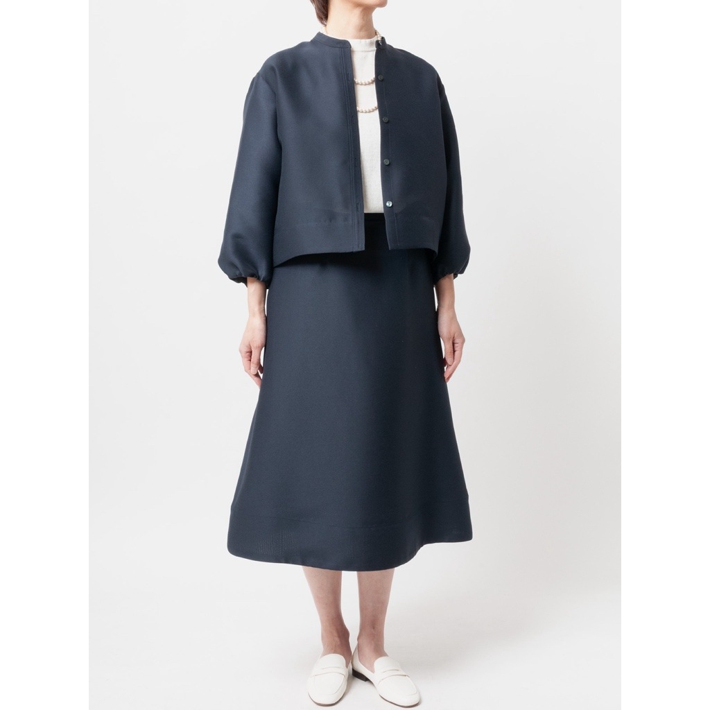 [Harriss] A-line skirt_Navy blue(50)