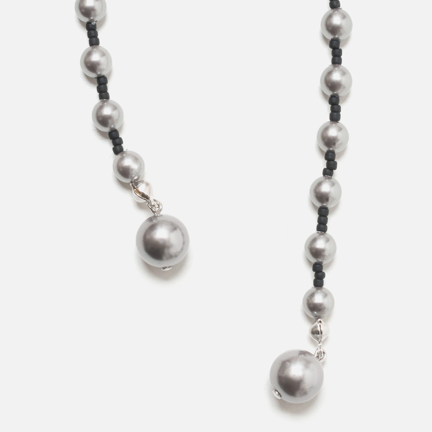 [Harriss] Resin pearl lariat necklace