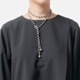[Harriss] Resin pearl lariat necklace