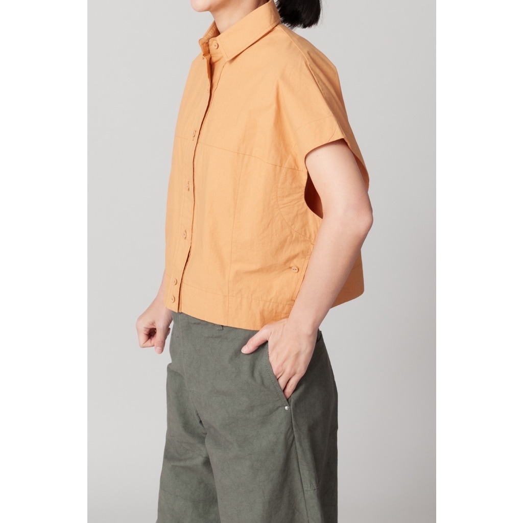 [RaPPELER] Cocoon Silhouette Blouse_Orange(91)