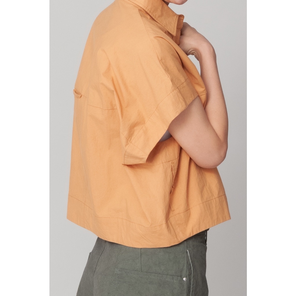 [RaPPELER] Cocoon Silhouette Blouse_Orange(91)